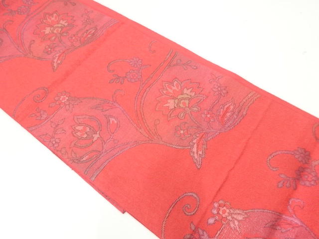JAPANESE KIMONO / VINTAGE NAGOYA OBI / WOVEN CHINESE FLOWER